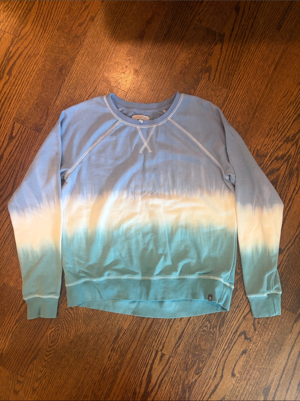 Kids Ombre Crewneck Sweatshirt - Blue & White